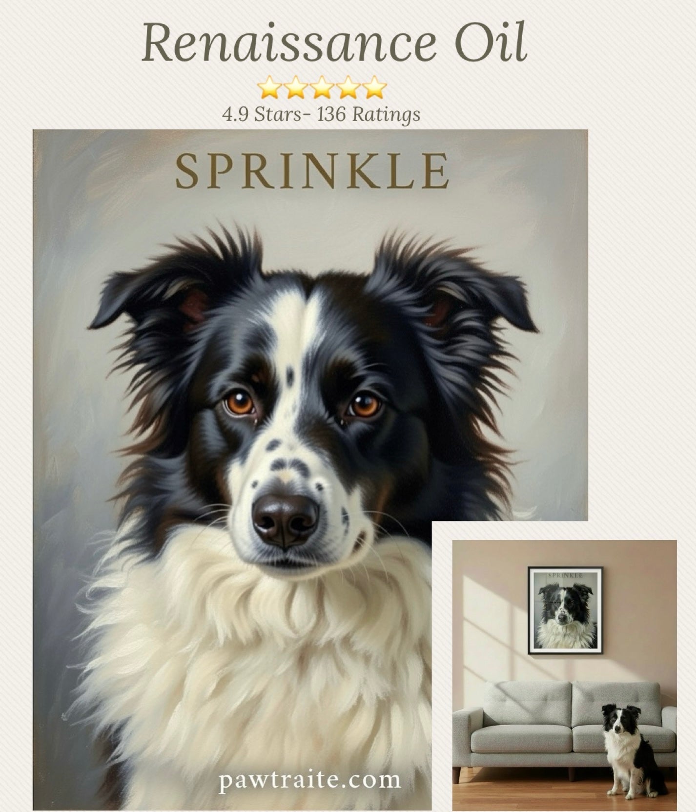 Custom Museum-Grade Pet Portrait