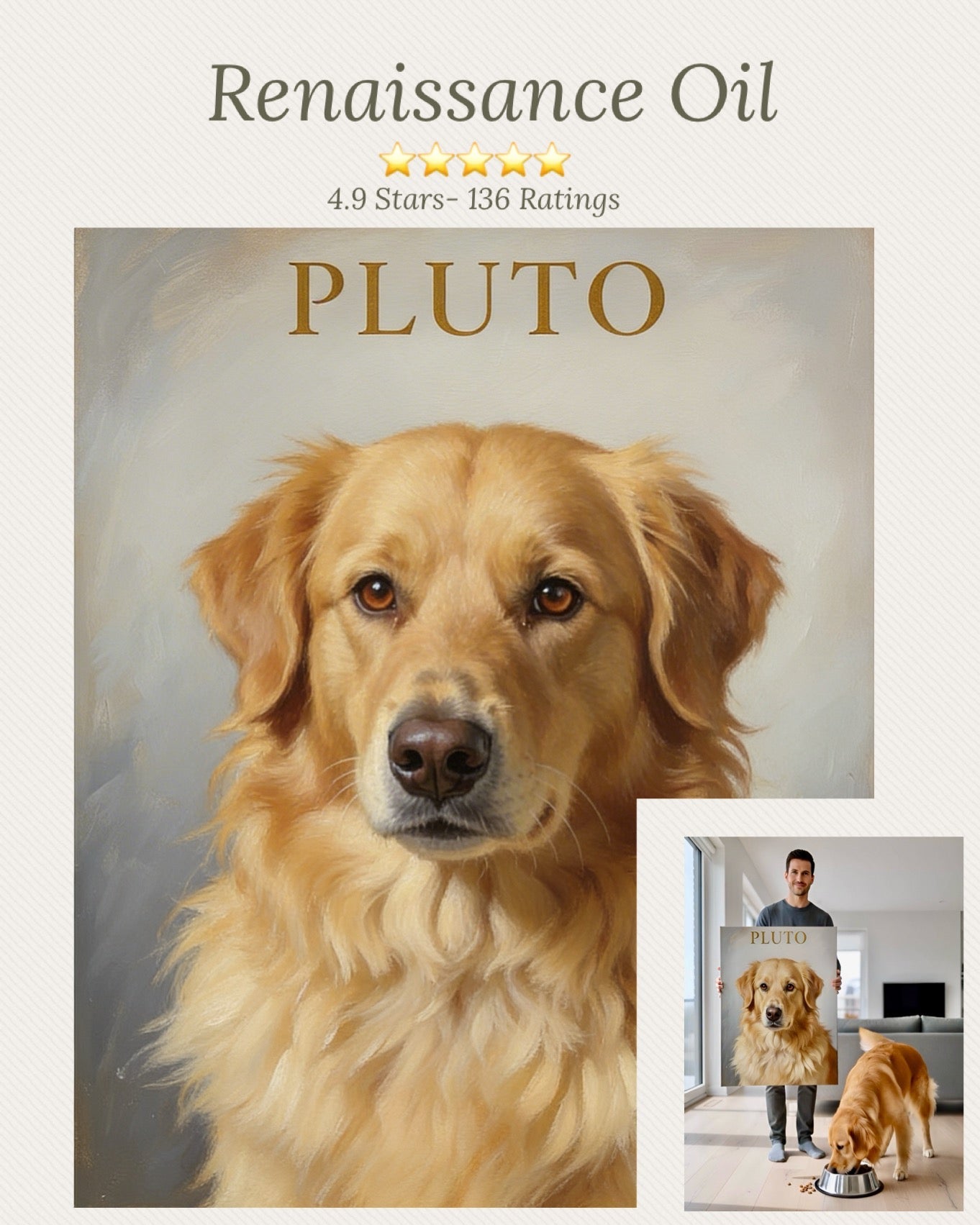 Custom Museum-Grade Pet Portrait
